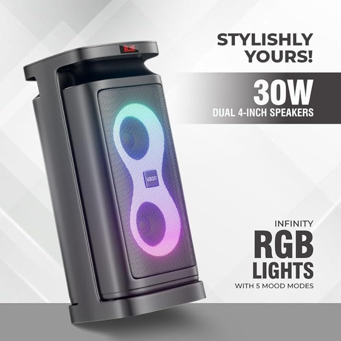 UBON Rockstar SP 38 Bluetooth Party Speaker 30 W with Wireless Mic